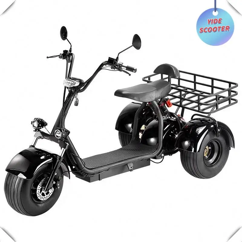 Stable Electric Scooter Model 3 Wheel Citycoco Electric Tricycle Tricke Scooter Golf Course Use With Matched Golf Rack