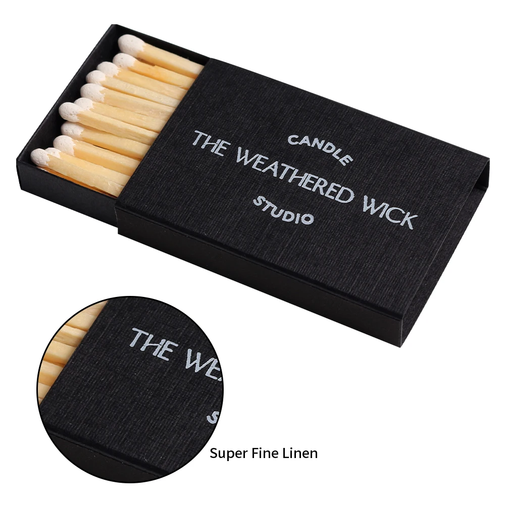 Luxury Large Texture Empty Match Boxes UV Advantage Flat Shape Foil Specifications Custom Design Plain White Slide Sleeve Crafts
