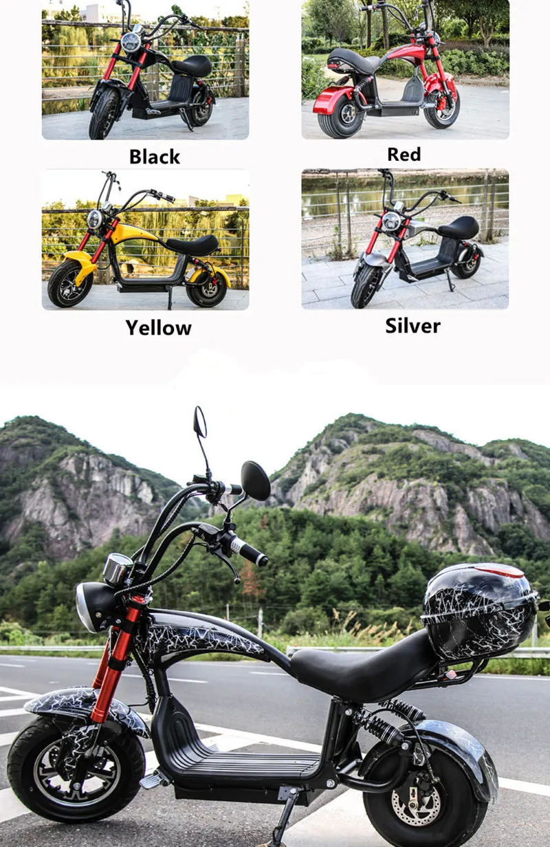 New arrive high quality wholesale citycoco 1000w wide wheel off road electric motorcycle with CE certificate