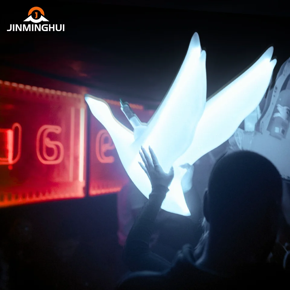 Custom Logo White Grey LED Glorifier Acrylic Bird Goose Shape Vodka Bottle Presenter for Advertising Party Display Racks