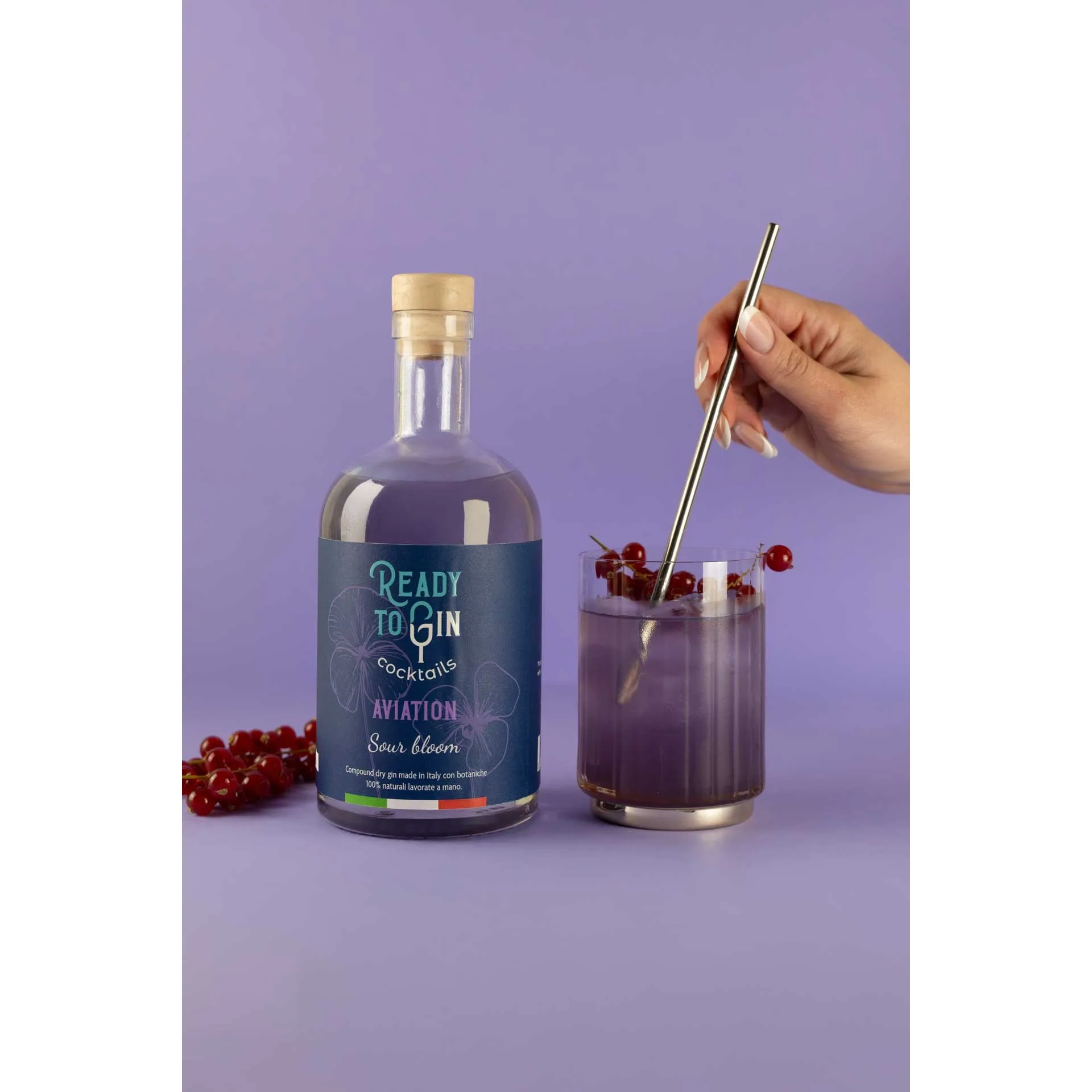 Ready To Gin Aviation Sour Bloom 700ml Violet Cocktail Ready To Drink