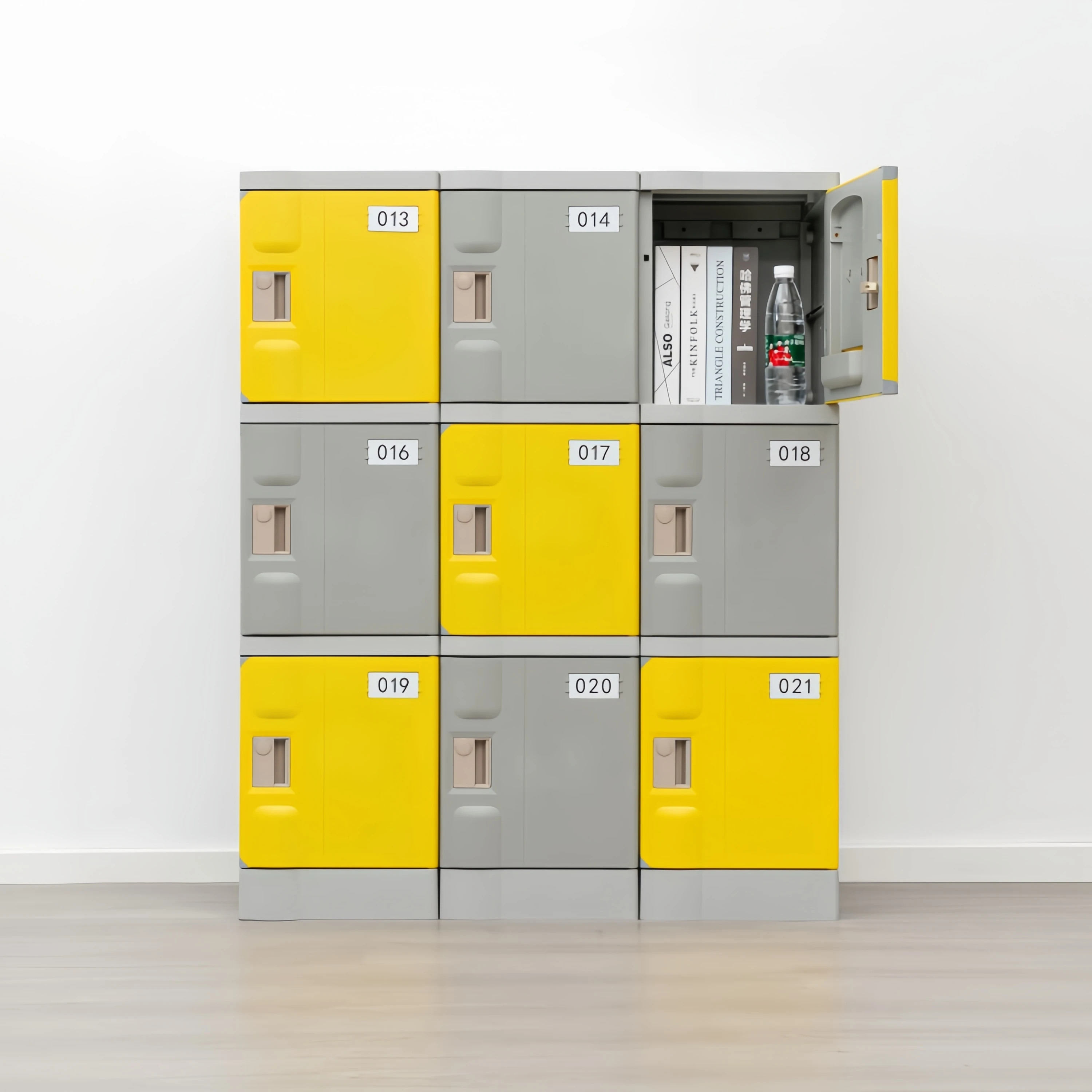 High Quality Most Popular Locker Plastic with Fingerprint Lock Sauna Club Lockers with Clothes Hanging Rod for Dressing Room