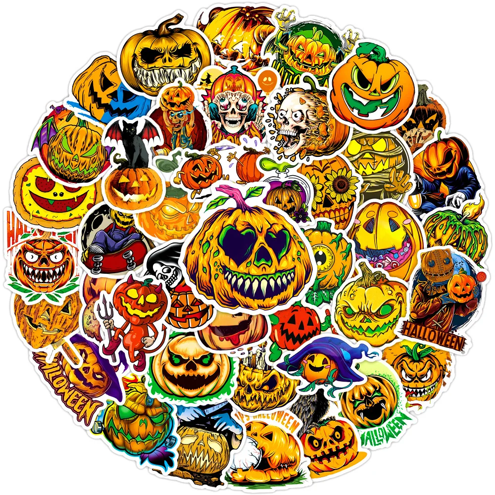 2023 New Arrival 50Pcs Gothic Halloween Graffiti Stickers