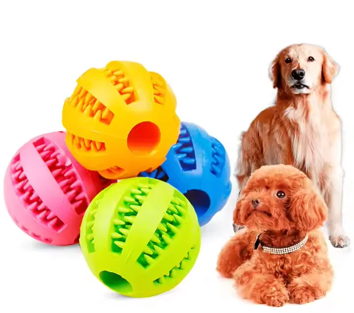 Popular Interactive Pet Toys Chew Dog Cat Bite Resistant Clean Teeth Pet for Dogs Playing Ball Pet Ball