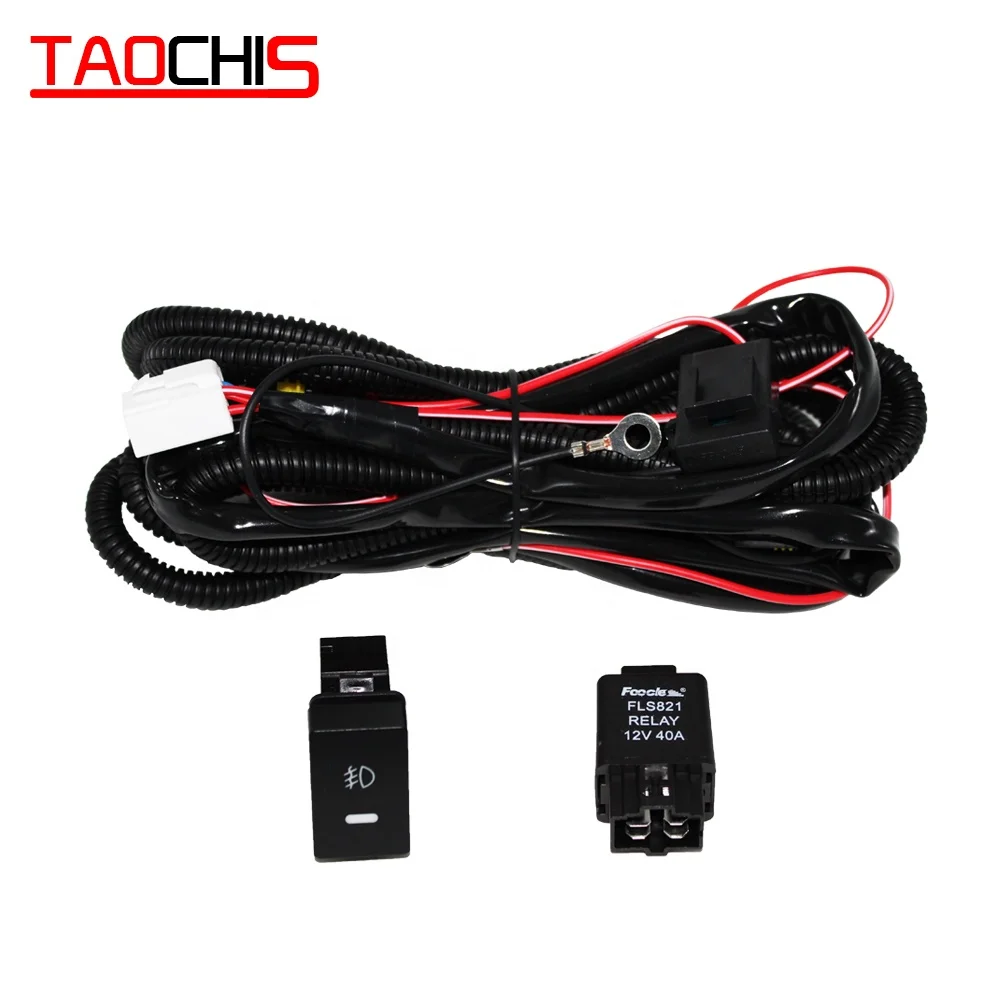 H11 Fog Light Wiring Switch Relay Harness Sockets Wire LED Indicator For Ford
