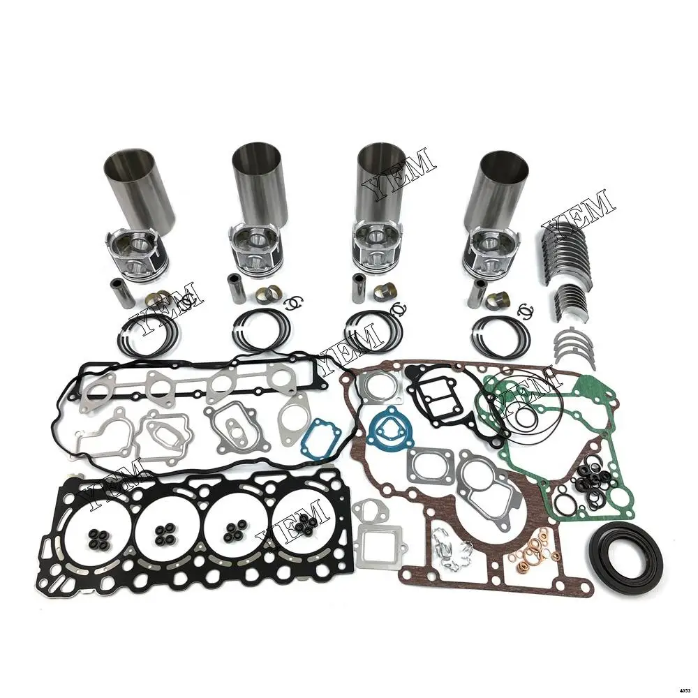 V3307 Repair Kit With Full Gasket Set Piston Rings Liner Bearings for Kubota