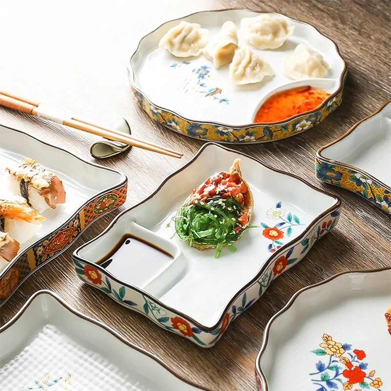 Hot Sale Ceramic Plate Rectangular Plate Sushi Tray  PorcelainTableware Dish