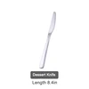Cuchillo de postre plateado