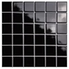 Mosaico cerámico negro esmaltado 4833