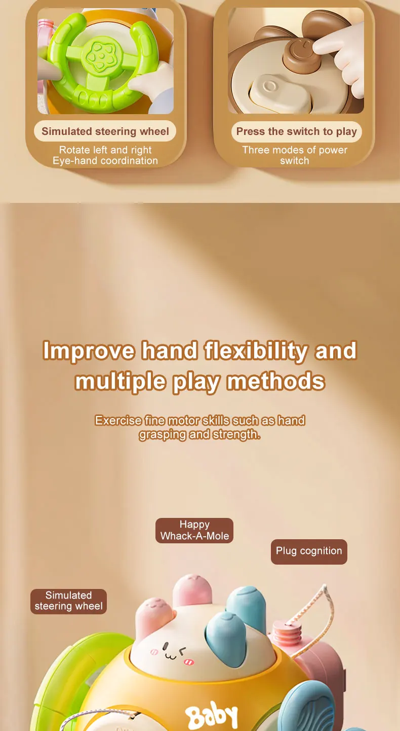 Jouet bébé cube sensoriel multifonction