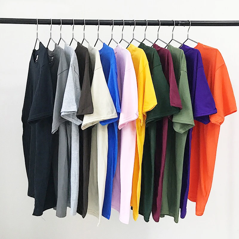 Wholesale Unisex Blank T Shirt White Printing Logo Plain T Shirts