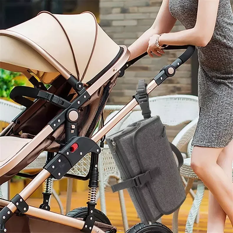 Custom Portable Waterproof Baby Travel Changing Mat Station With Head