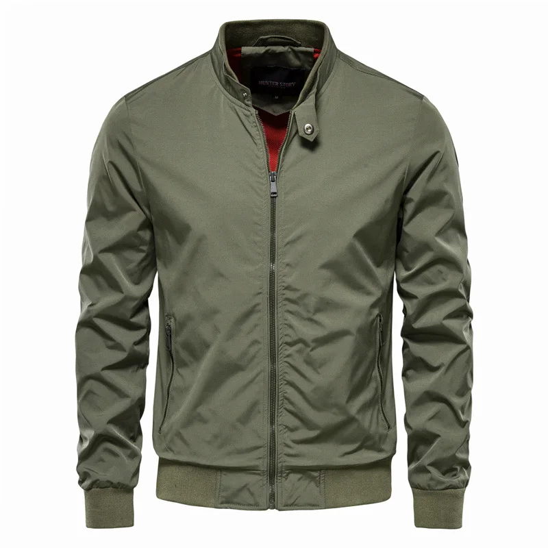 Wholesale Men's Casual Windbreaker Slim Fit Bomber Jacket Coat