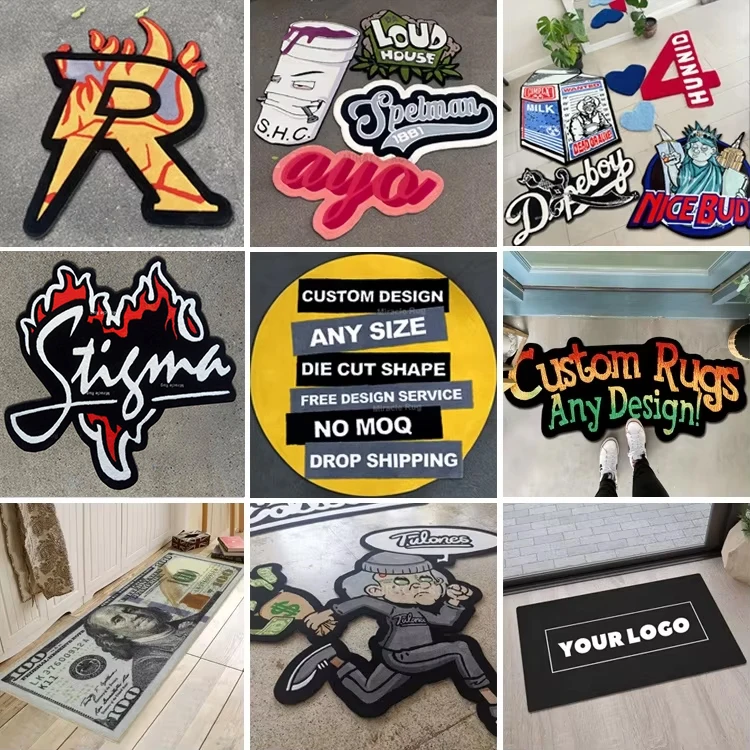 Custom R Logo. Service Rugs Custom Design Logo Rug - Handmade Carpet for Commercial