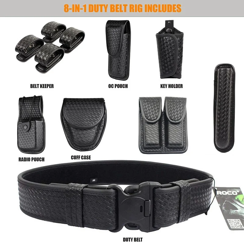 High Density Outdoor Material Multifunctional Duty Web Training Belt Rig with Handcuff Case Duty Belt Tactic Waist Belts