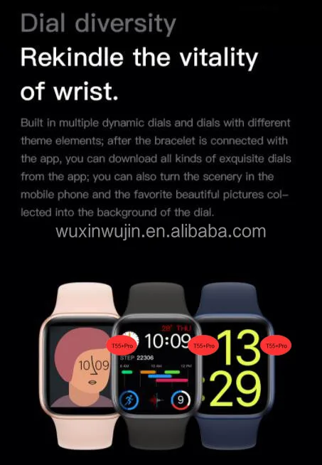 T55+pro Smartwatch 1.75inch T55pro Touch Screen Bt Call 200mah Play Game  Custom Wallpaper Body Temperture Smart Watch T55 Pro - Buy T55+pro Smart  Watch,T500 Plus,T500pus Smartwatch Product on Alibaba.com