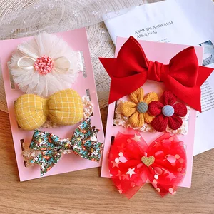 3pcs/lot Cute Bow Baby Headband for Girl Lace Head Bands Turban Newborn Floral Headbands Hair Accessories Baby Gifts for 0-3year