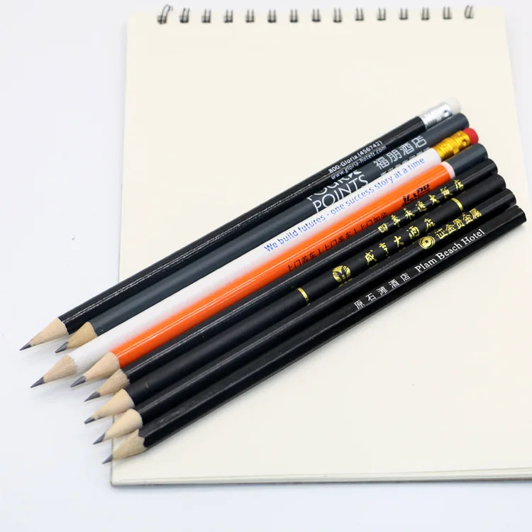 High quality pre-sharpened basswood pencil hb pencil lead custom logo promotional gifts hb wood pencils in stock