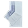 White with royal stripes
