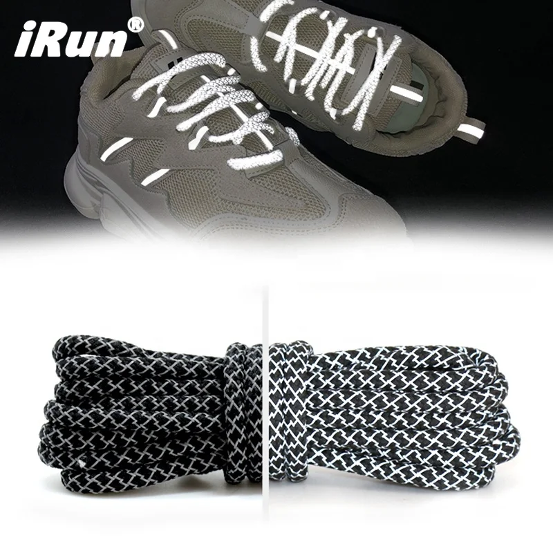 ROPE SHOELACES RUNNING JOGGING HIKING SAFTEY REFLECTIVE SHOE LACES BOOT LACE 