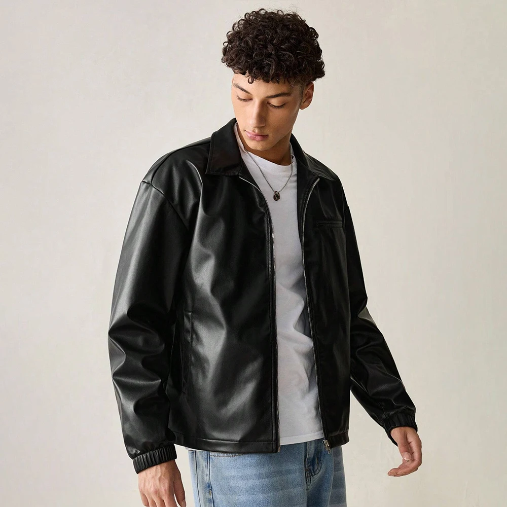 High Quality Black Real Python Motorcycle Leather Bomber Jacket Men Genuine