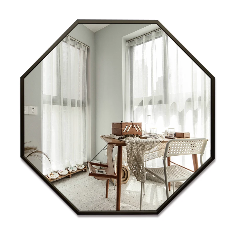 Modern Luxury Hotel Bathroom Octagonal Shape Mirrors Octagon Wall