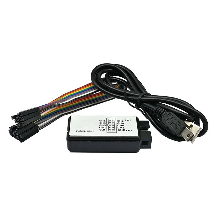 Analizzatore Logico USB 8 Canali 24MHz - Per Debug ARM FPGA, Campionamento 24M/s