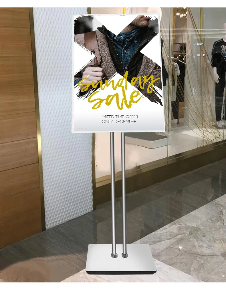 Heavy-Duty Free Standing LED Menu Display Sign Holder Lighted Rectangle ...