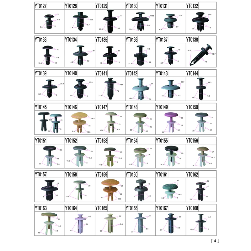 Factory Wholesale Sale All Kinds of Automobile Plastic Fastener Car Card Fastener Mix Nylon Clips Car Rivet Kit details