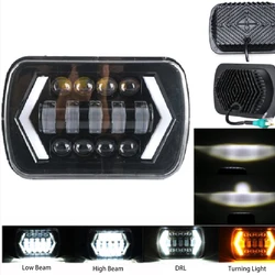 4x 4x6inch 90W Rectangle Led Headlight Hi-Lo Seal Beam for Peterbilt Kenworth