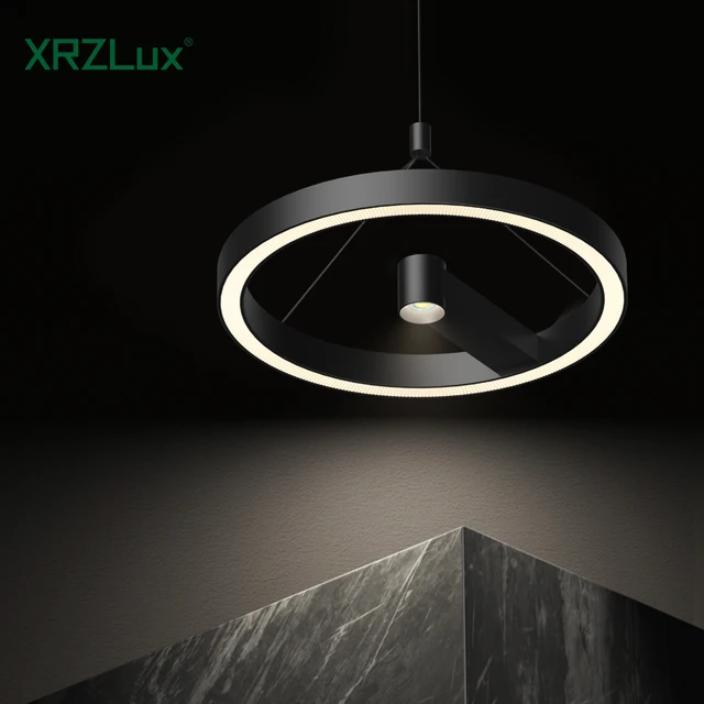 XRZLux 30W Round Circle Pendant Lamp For Living Room Bedroom  Aluminum LED Chandelier Modern Home Indoor Pendant Lighting