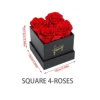 4 Roses In Square Box