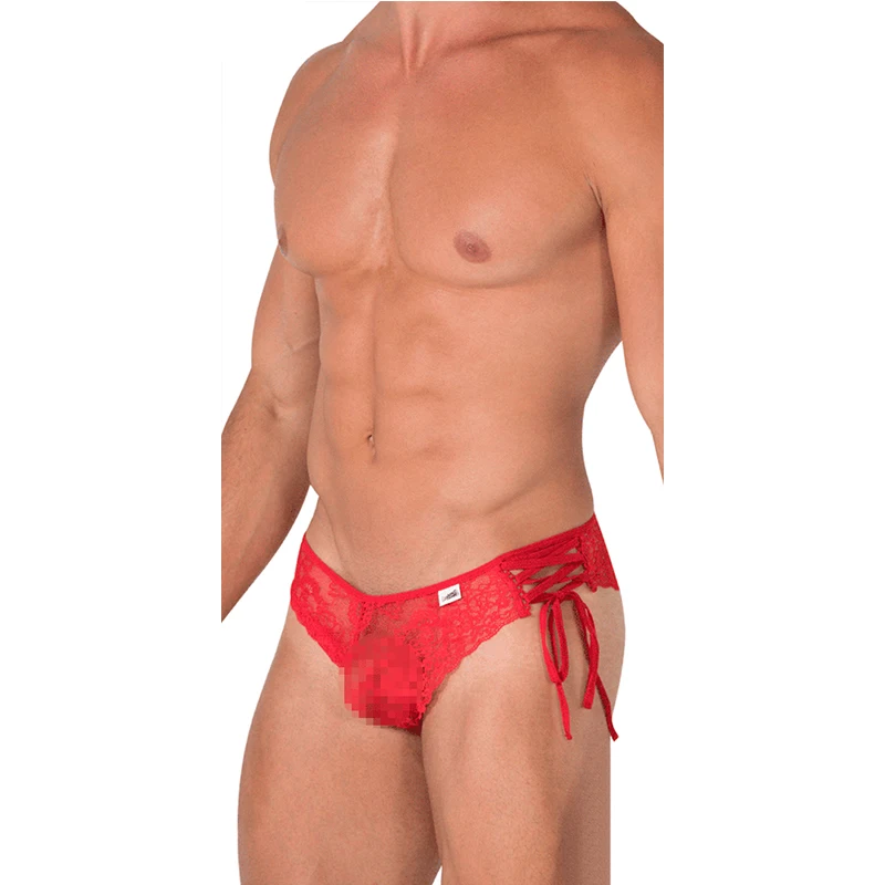 PATON FACTORY CUSTOM Custom Bugle Pouch the Side Lace up Thongs Men's Thong With Tie Gay Jockstrap Underwear Sexy Bikini