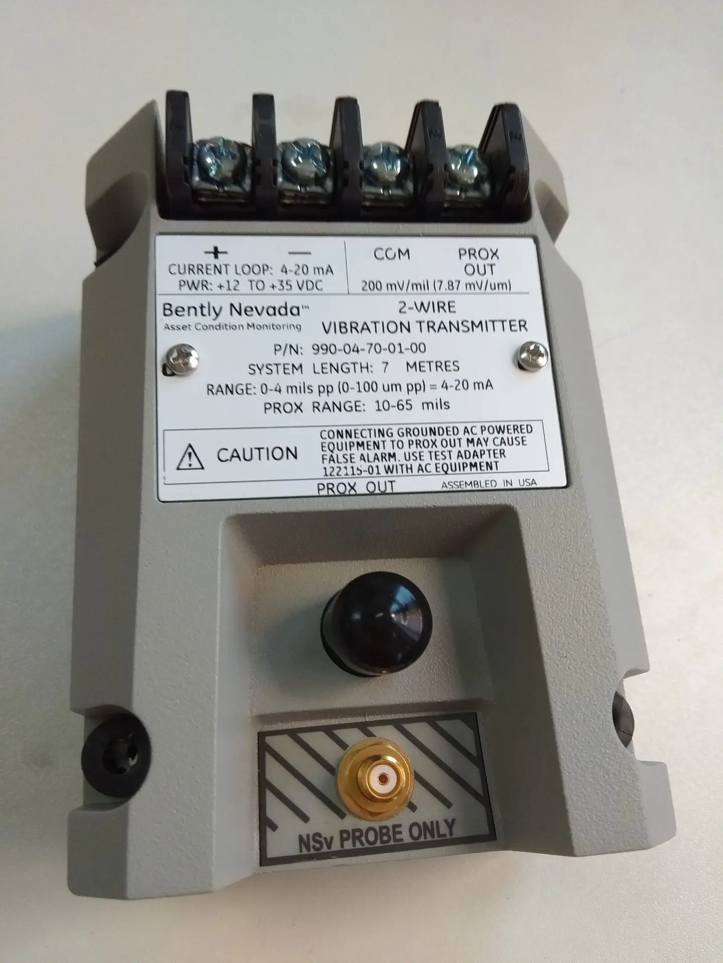 Bently Nevada Vibration Transmitter 99010xx0105 Buy Bently Nevada