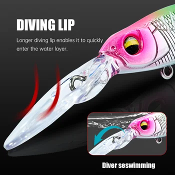 High Quality 60mm 4.2g Hard Bionic ABS Topwater Floating Minnow Lure for Freshwater Fish Trout Pike Bass-Printed Condition – Minnow – view 5