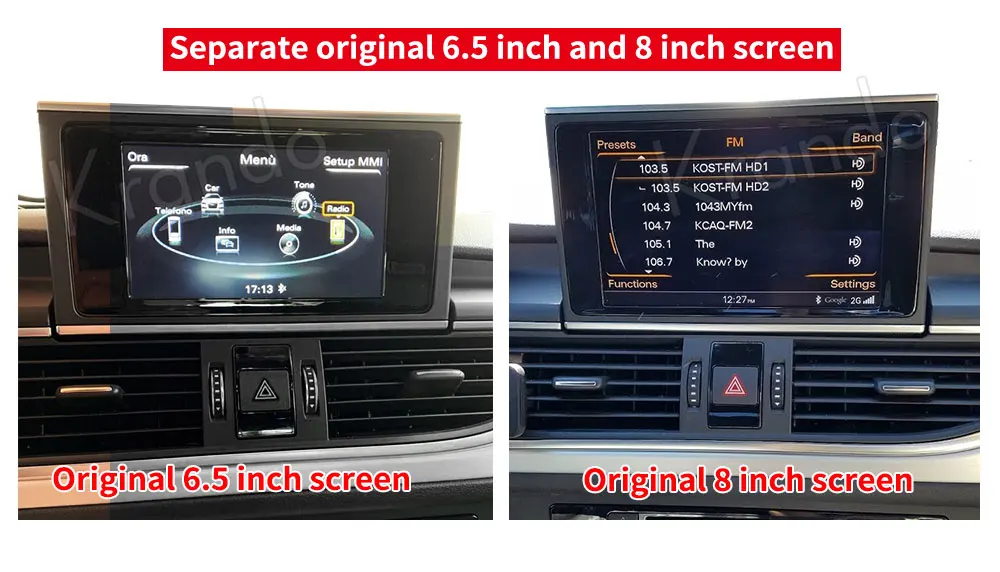 Krando Android 10.0 8.4'' navigation system for Audi A6 A6L 2012-2018 radio gps multimedia system audio player