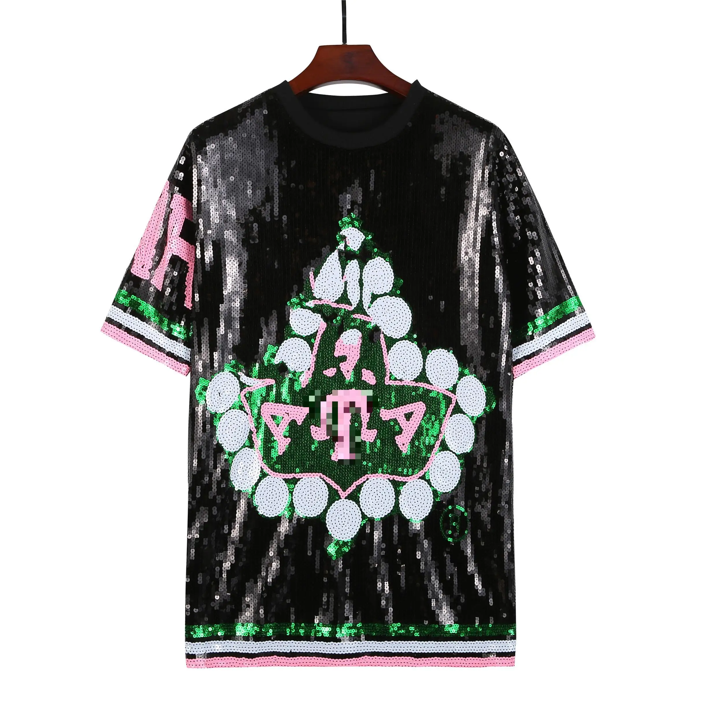 Ivy Leaf Sequin Jersey Dress - Perfect for AKA Sorority Women