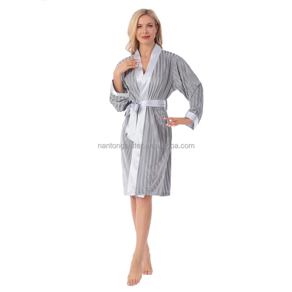 Factory Velvet Robe Women Spa Salon Contrasting Color Kimono Robes Buy Velvet Robe,Spa Velvet