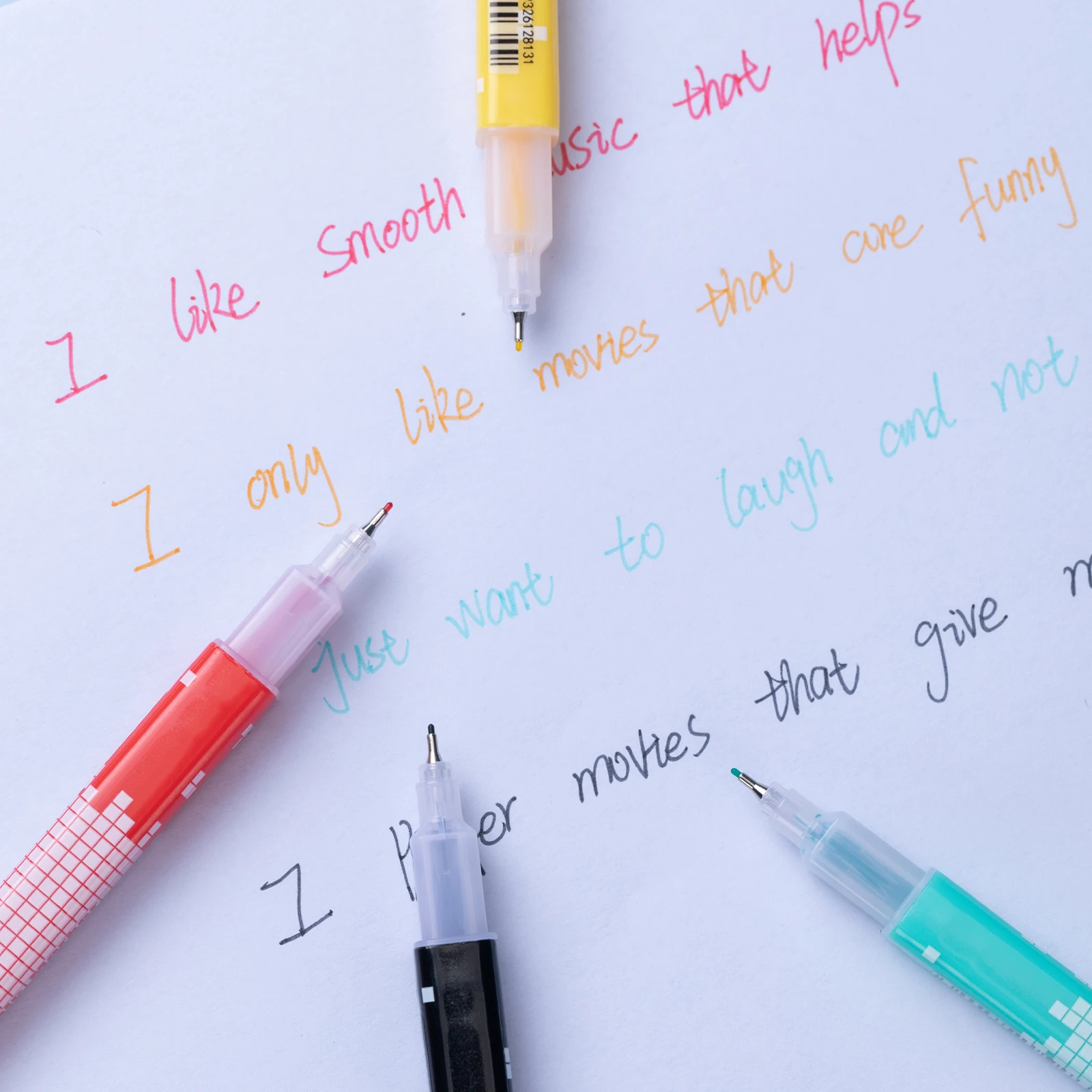 Creative Colored Square Nib Highlighters 16 Color Dual Tip Journal Markers Fineliner Pens for Kids Journaling Doodling Supplies