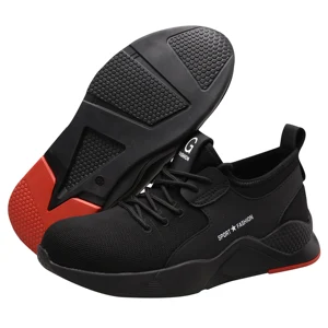 JDS New Fashion Black Mesh Young Labor Shoes Sport Protective Shoes for Men with Lightweight Steel Toe
