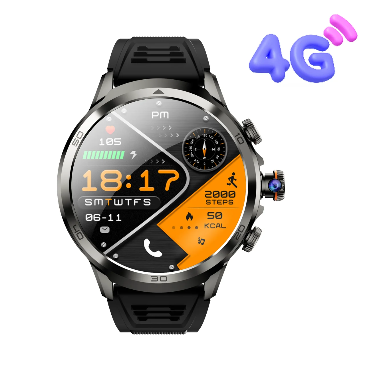 H19 Montre Connecte Smart Watch 4G Sim Card Camera GPS Sport Oraimo Ultra Business Relojes Android Fashion Smart Watch for Men