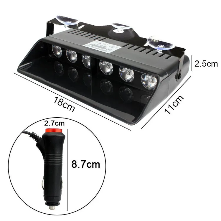 6 LED Strobe Flasher Emergency Day Running Light Blue Red Cigarette Lighter DC12v for Car & Truck Car Light Accessories