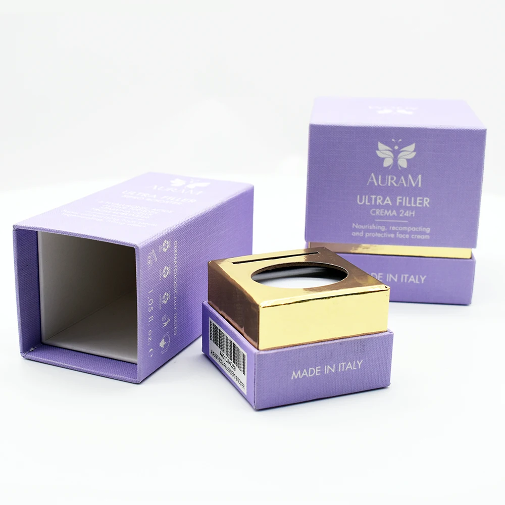 Luxury Cosmetics Packaging Box Texture Paper Fashion Attractive Design Paper Cardboard Box manufacture