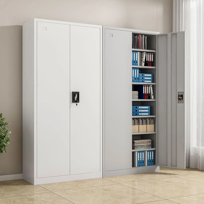 Steel File Cabinet with 2 Doors and 5 Adjustable Shelves for Office or School Storage
