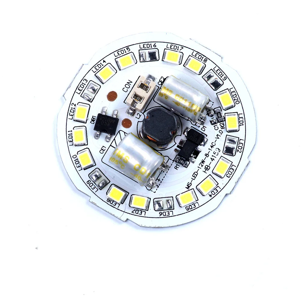 PCB aluminum AC220V driverless DOB round track lamp pcb downlight led ...