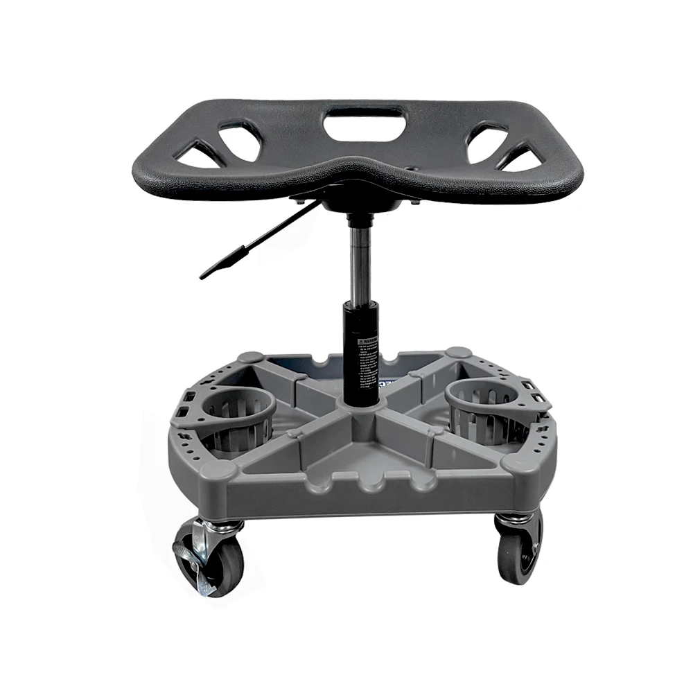 Promotion Price Multi Functional Utility Tool Mobile Rolling Stool Seat Chair Auto Car Detailing Stool with Trays