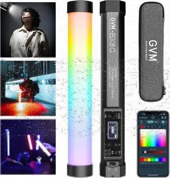 GVM RGB Tube Light Full-Color LED Stick Light 2000K-10000K CRI97+ Video with Spotlight Magnetic Handheld Photography Light