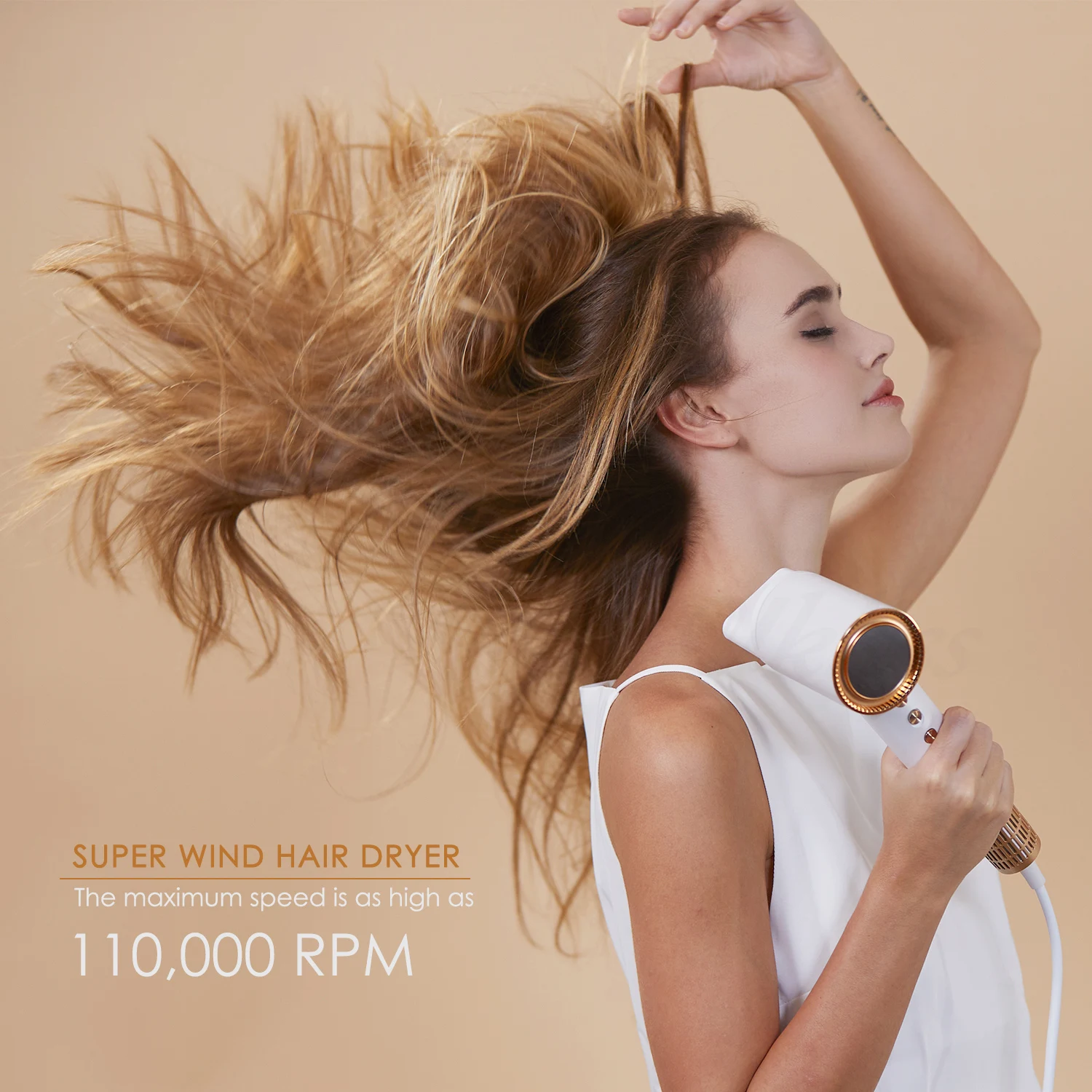 High Speed Hair Dryer Portable Hair Dryer Negative Ions Fast Dry Blower