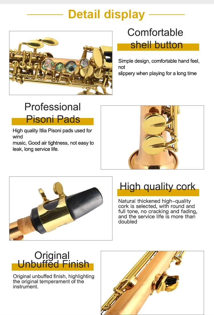 High Quality Bb Straight Soprano Saxophone Super Soprano Buy