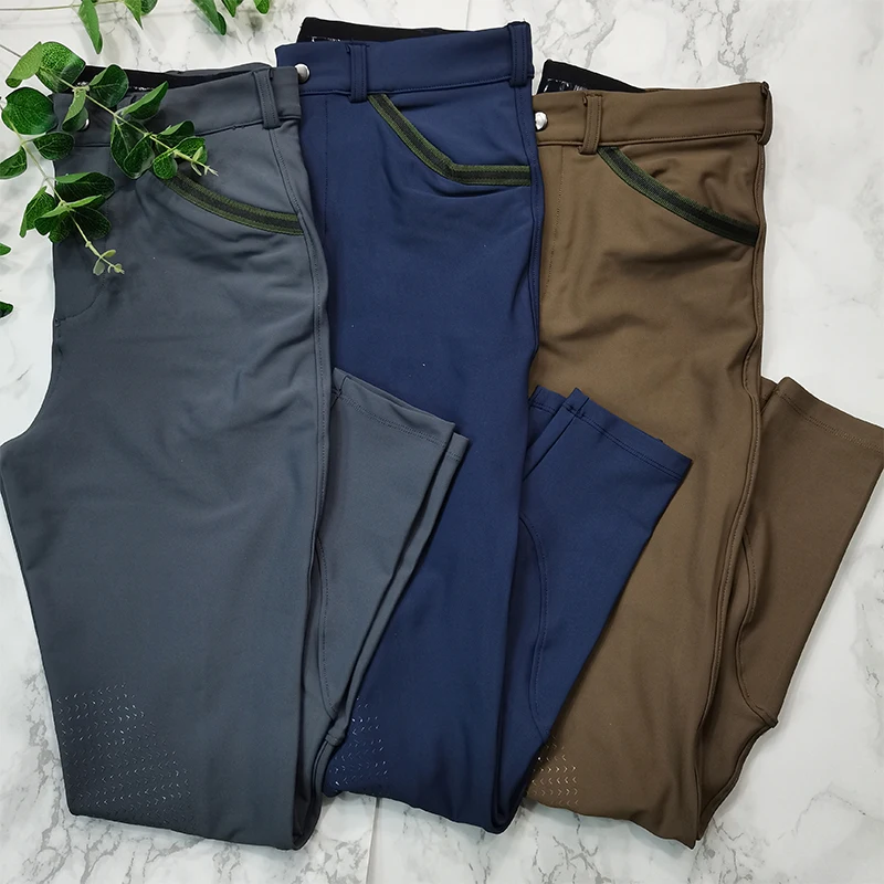 Популярный дизайн, серые леггинсы для конного спорта, одежда для мужчин, XS-XL Силиконовая печать, для верховой езды, плотные бриджи для мужчин